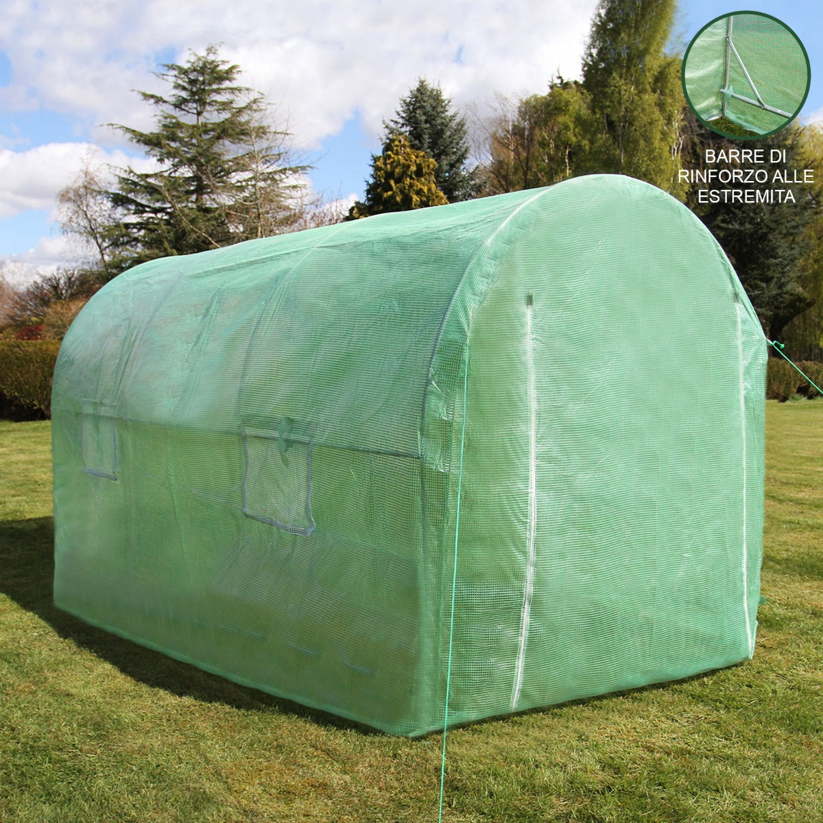 Invernadero Politúnel Galvanizado 19mm 2 X 3m Al Aire Libre_1