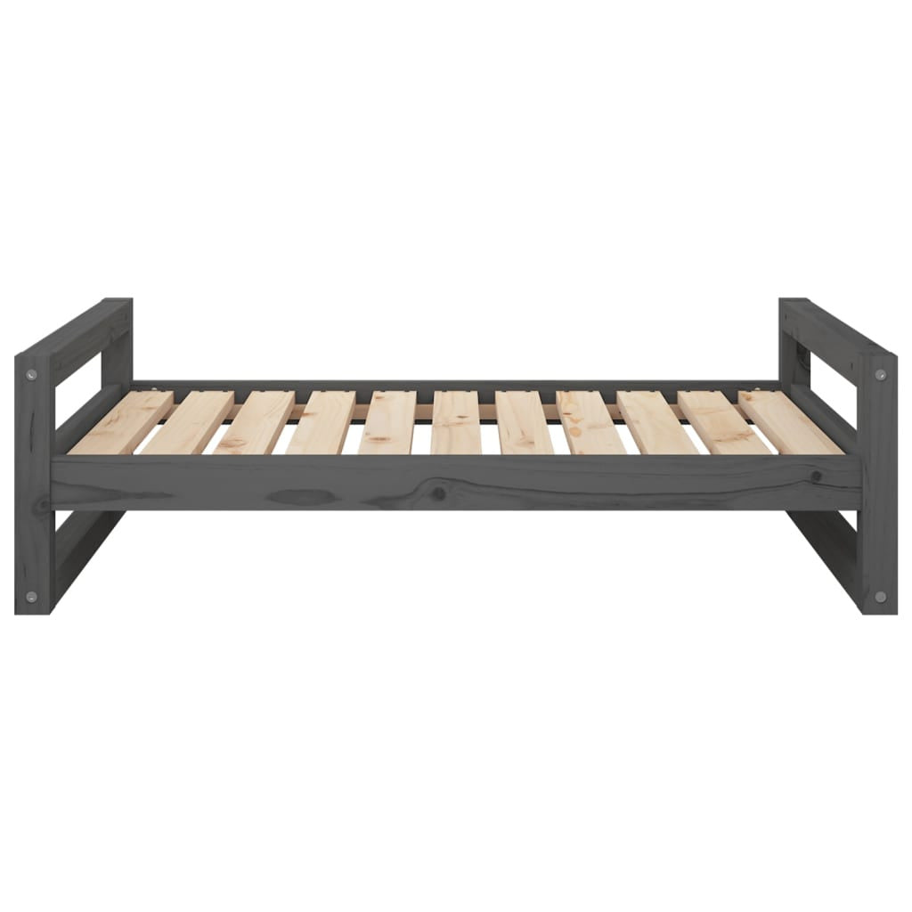 Vidaxl Cama Para Perros Madera Maciza De Pino Gris 95,5x65,5x28 Cm_4
