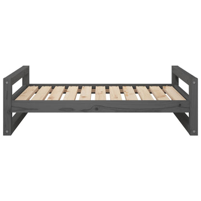 Vidaxl Cama Para Perros Madera Maciza De Pino Gris 95,5x65,5x28 Cm_4