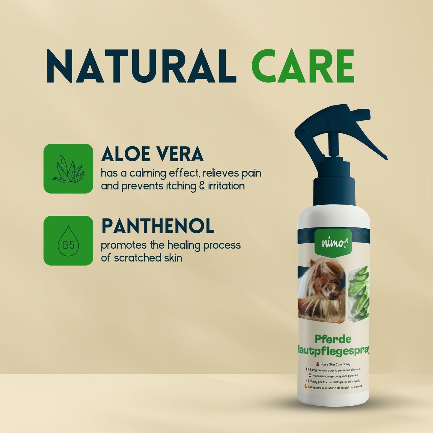 Spray Para El Cuidado De La Piel Para Caballos - Nimo - 250 Ml_4