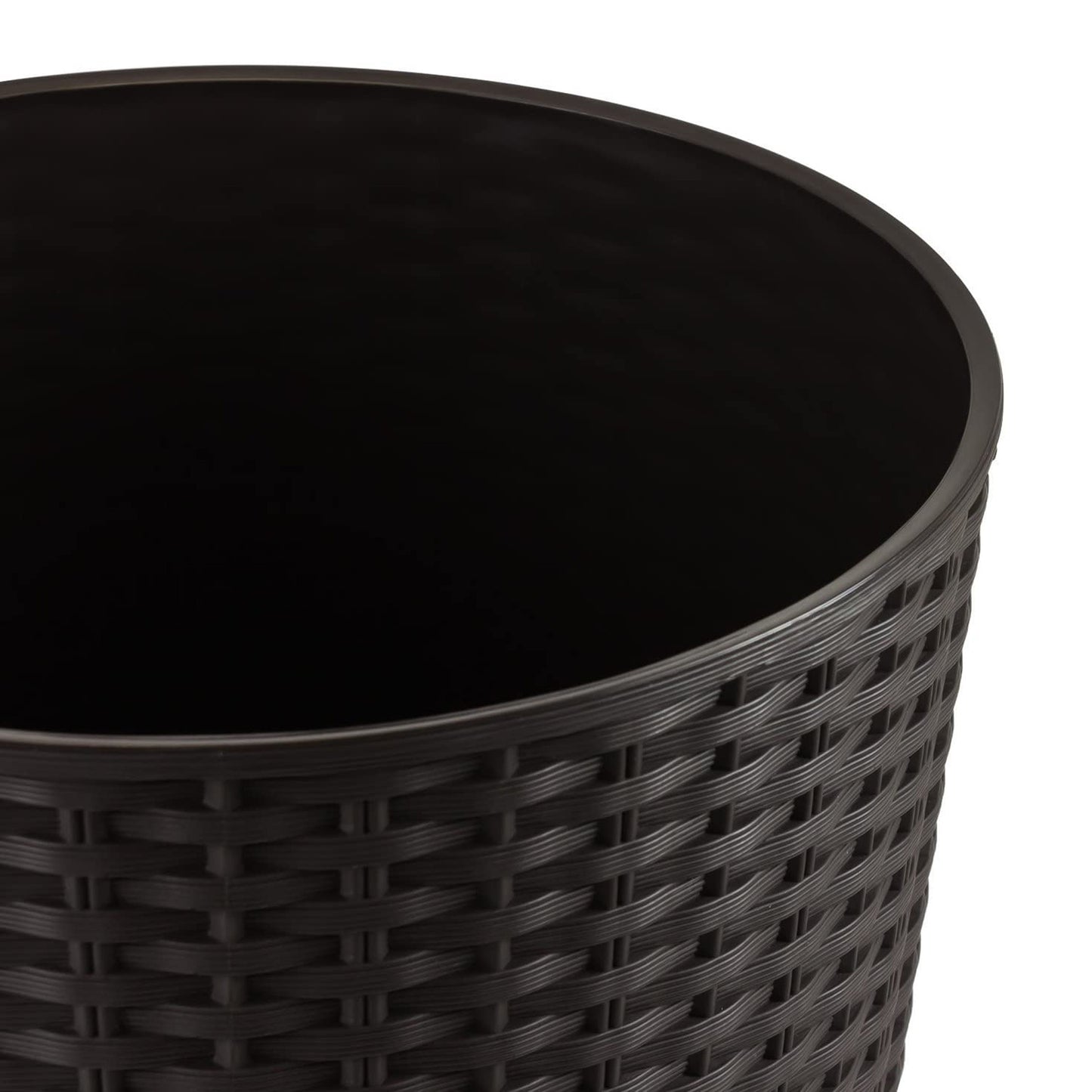 Maceta Rato De 27 Litros Con Inserto 30 X 30 X 57,2 Cm En Color Ocre Oscuro