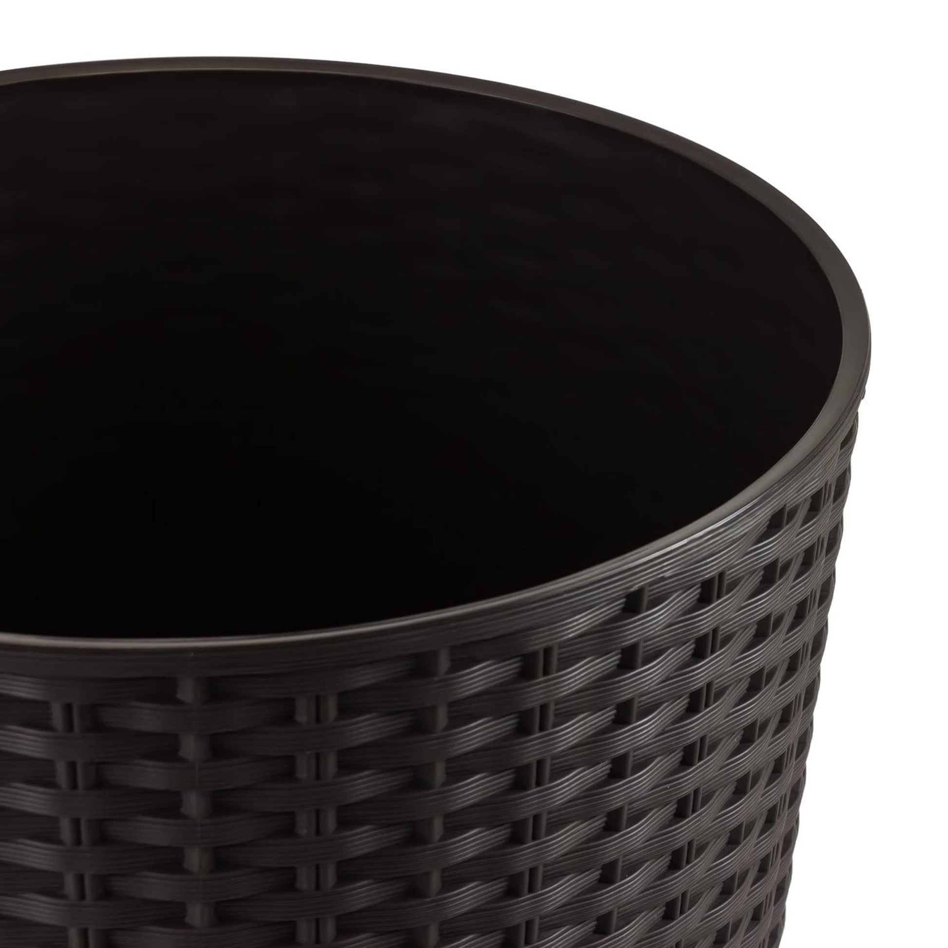 Maceta Rato De 8 Litros Con Inserto 20 X 20 X 38 Cm En Color Ocre Oscuro