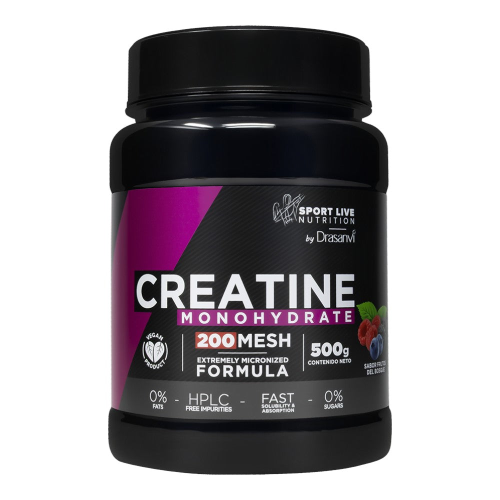 Sport Live 100% Creatine Monohydrate 200 Mesh 500 Gr Frutas Del Bosque_0