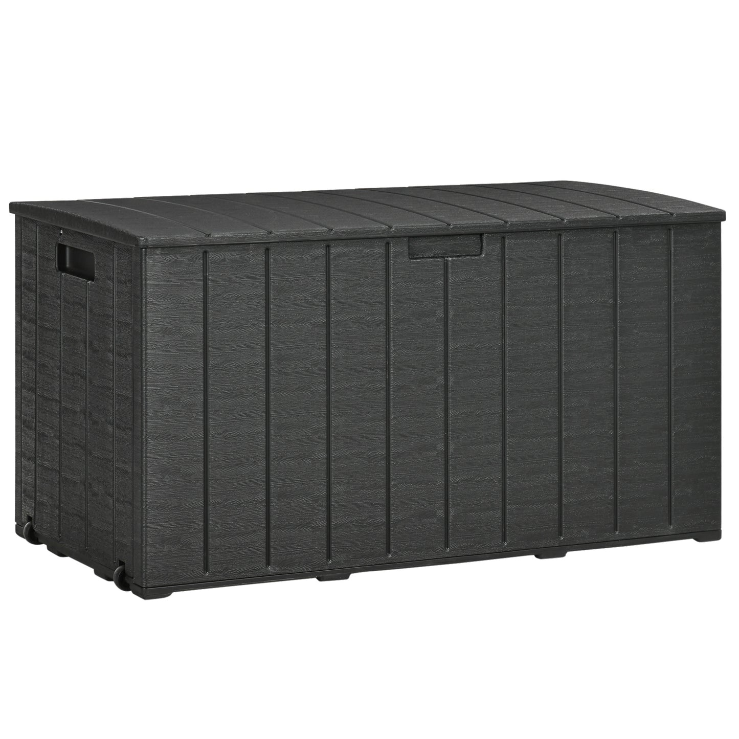 Outsunny Baúl De Almacenamiento Exterior 366l Con Ruedas 122,4x62x64,5 Cm_0