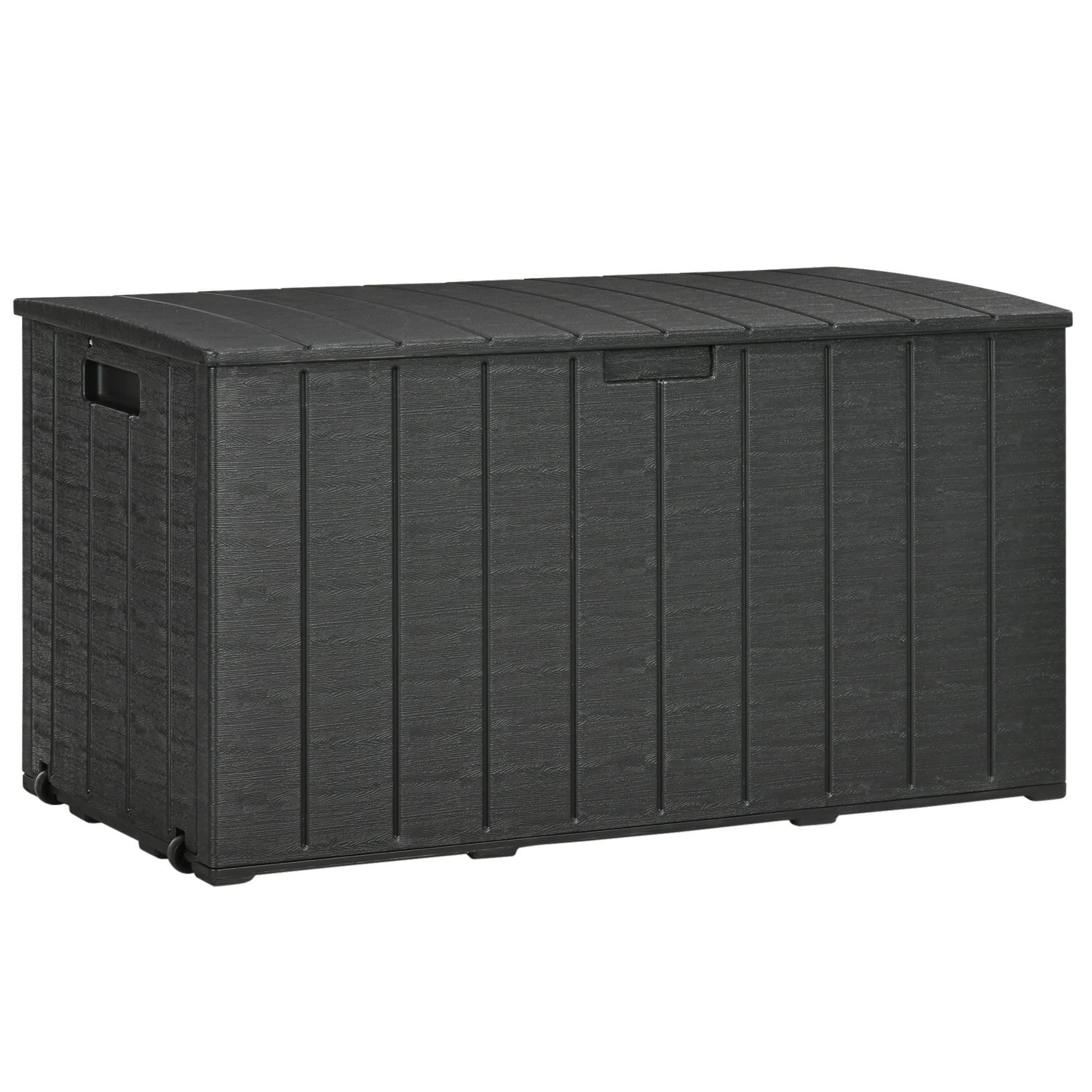 Outsunny Baúl De Almacenamiento Exterior 366l Con Ruedas 122,4x62x64,5 Cm_0