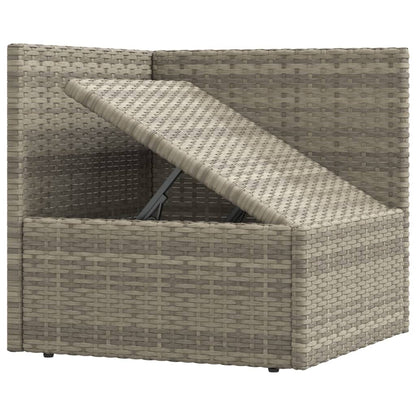 Vidaxl Set De Muebles De Jardín 9 Pzas Y Cojines Ratán Sintético Gris_5