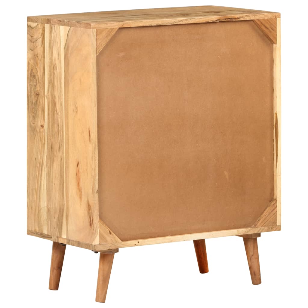 Aparador De Madera Maciza De Acacia 60x35x75 Cm_2