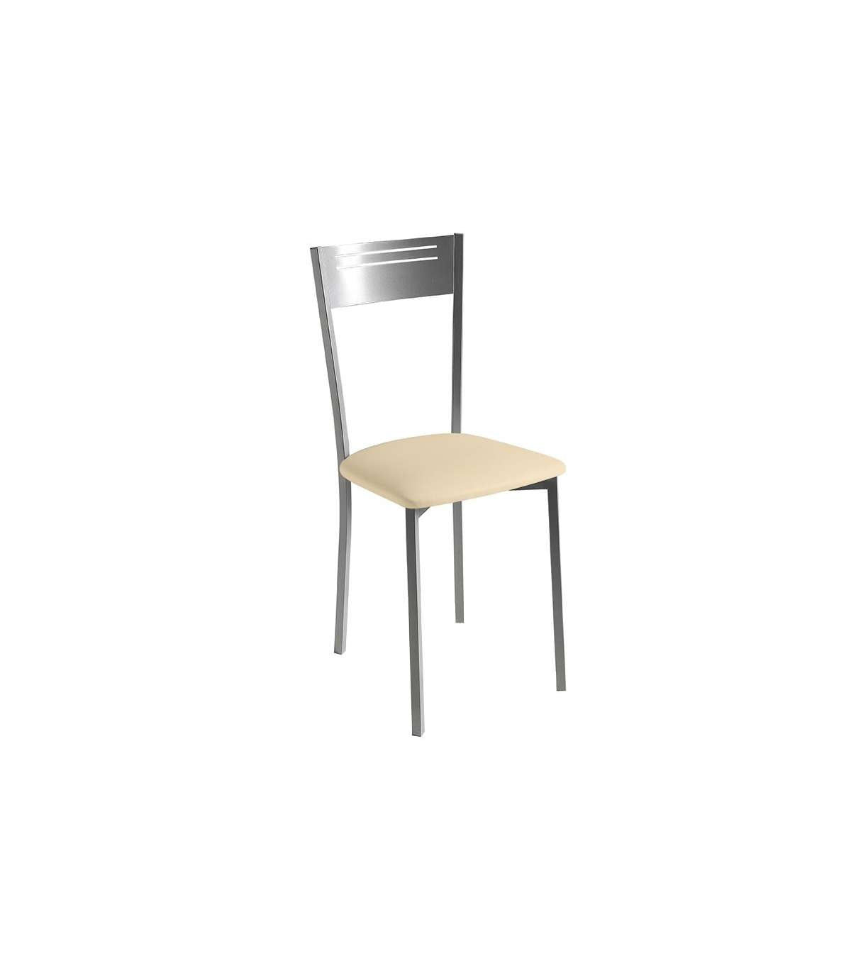 Pack De 4 Sillas Tapizado En Polipiel Crema, 86cm(alto) 40cm(ancho) 47cm(largo)_0