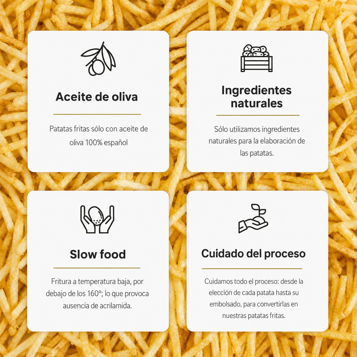 Patatas Fritas Artesanas | Pack 6 Bolsas Patatas Fritas Con Aove Para Hamburguesas Y Platos Preparados_2