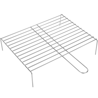 Parrilla Simple Para Barbacoa De Hierro Zincado Con Mango 45x35 Cm_1