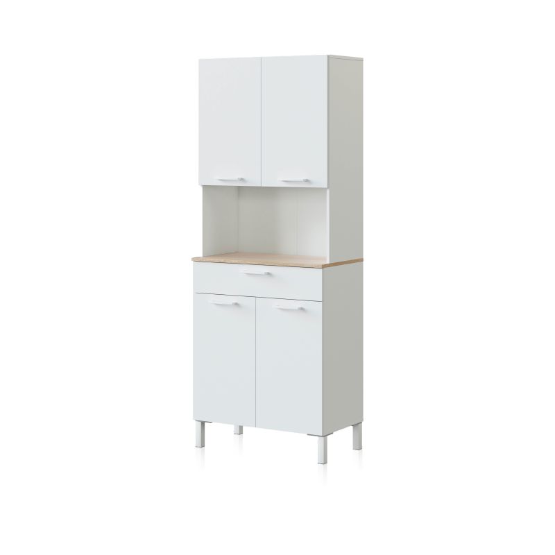 Alacena Cocina Colin 4 Puertas Melamina, Blanco Artik, 72 X 186 X 40_1