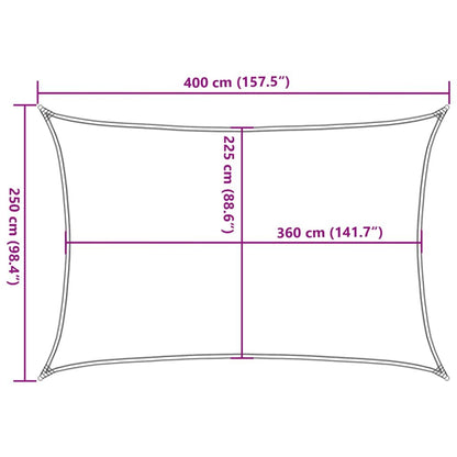 Vidaxl Toldo De Vela Hdpe Amarrilo 160 G/m² 2,5x4 M_2