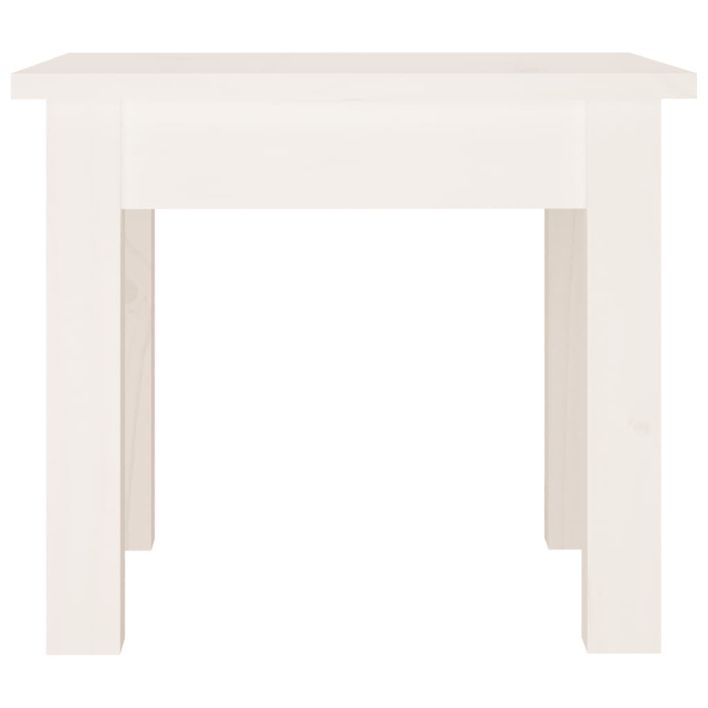 Mesa De Centro De Madera Maciza De Pino Blanco 35x35x30 Cm_3