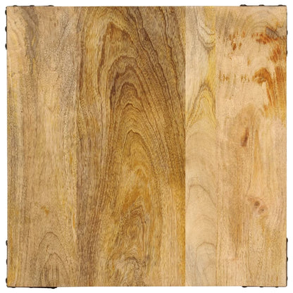 Mesa Auxiliar De Madera Maciza De Mango Y Hierro 45x45x50 Cm_2