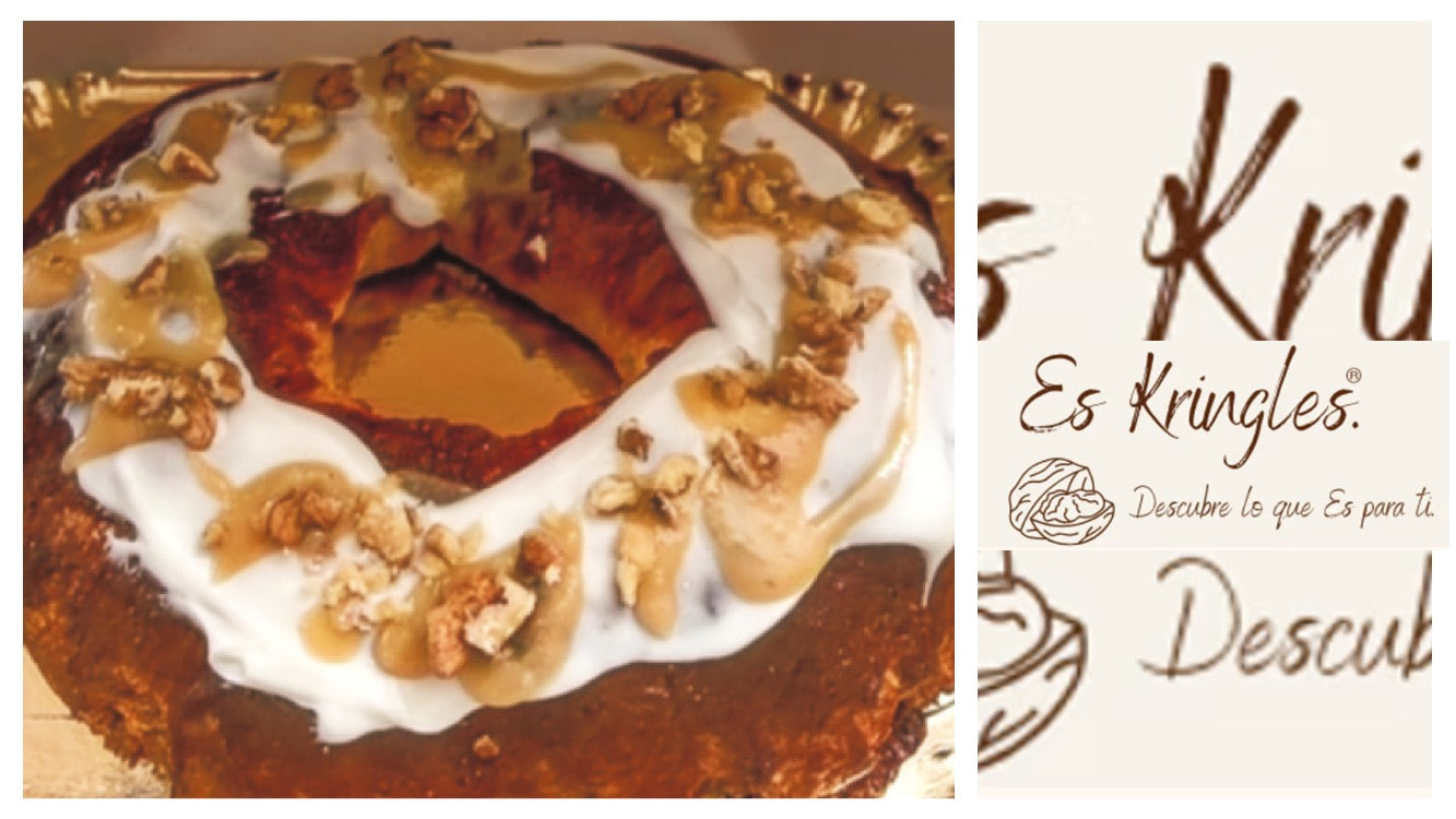 Roscon navideño de nueces Eskringles con caramelo a  la sal y  glaseado 400-425g_1