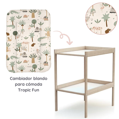 Cotton Color Cambiador Blando Para Comoda 70x50 Albero Mio | Higiene Rápida Y Cambios Sin Complicaciones_2
