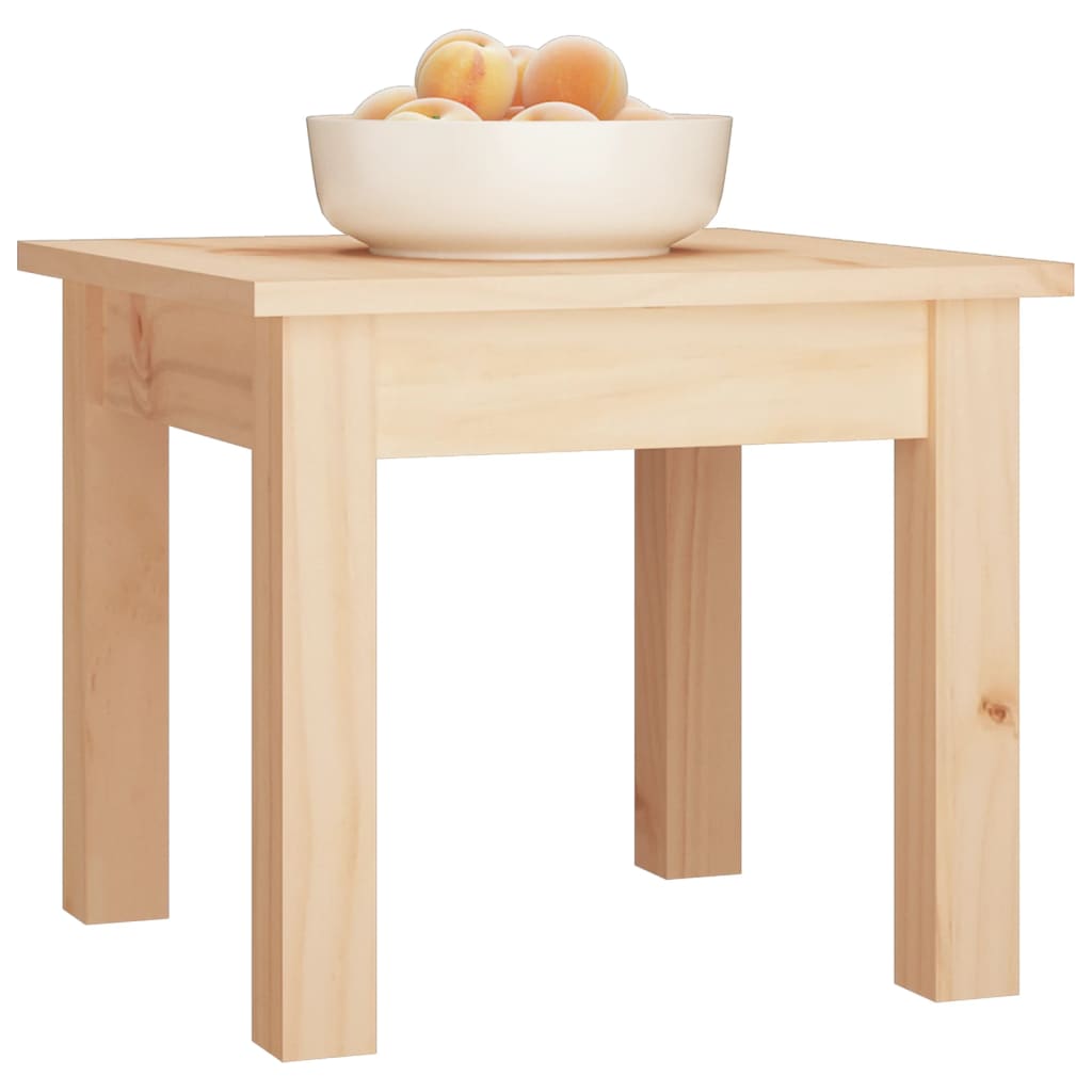 Mesa De Centro De Madera Maciza De Pino 35x35x30 Cm_4