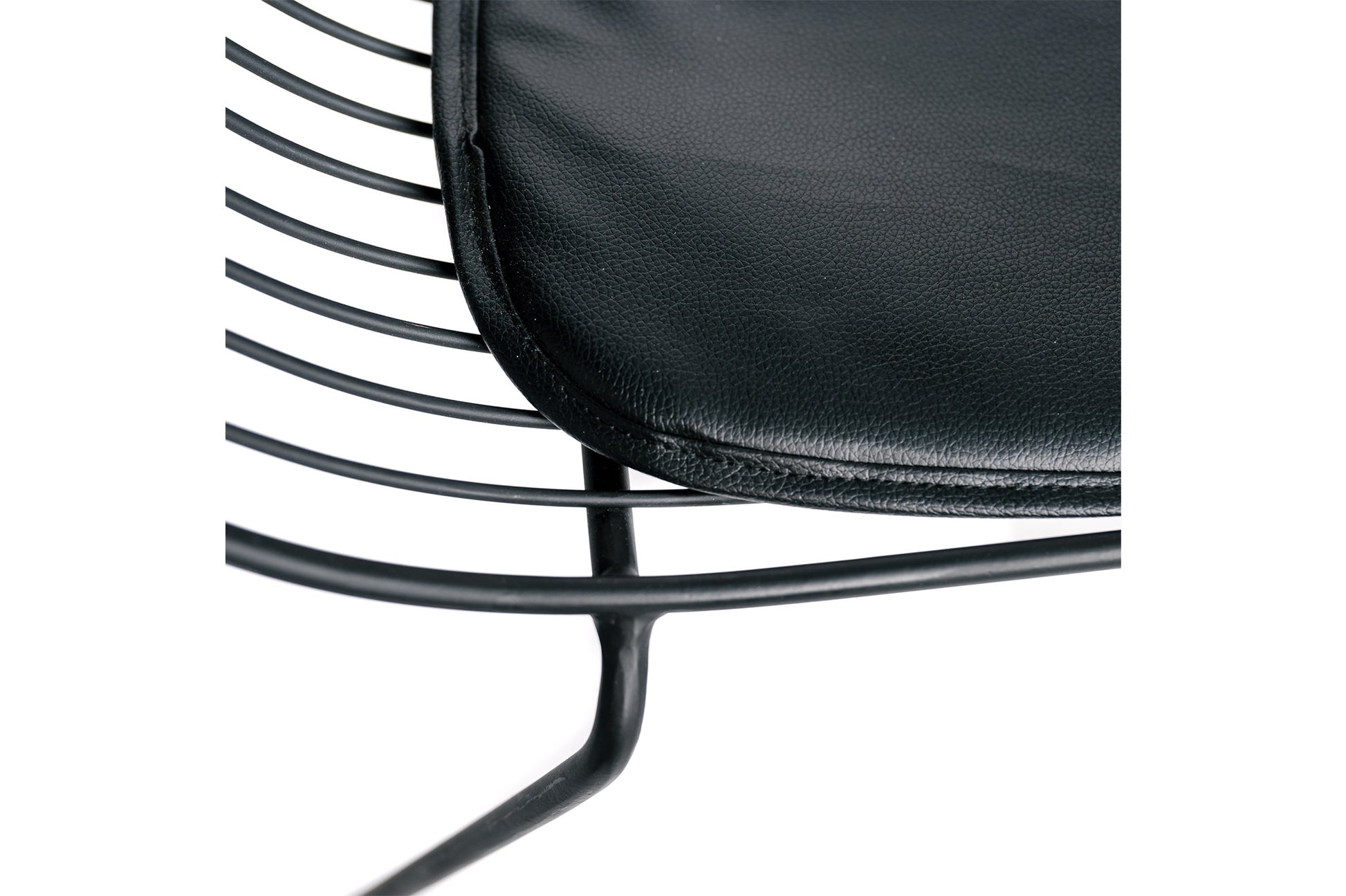 Juego De 4 Sillas De Comedor Estilo Industrial De Metal Negro Con Base Apilable 60x59x81 Cm- Muebles De Comedor_3