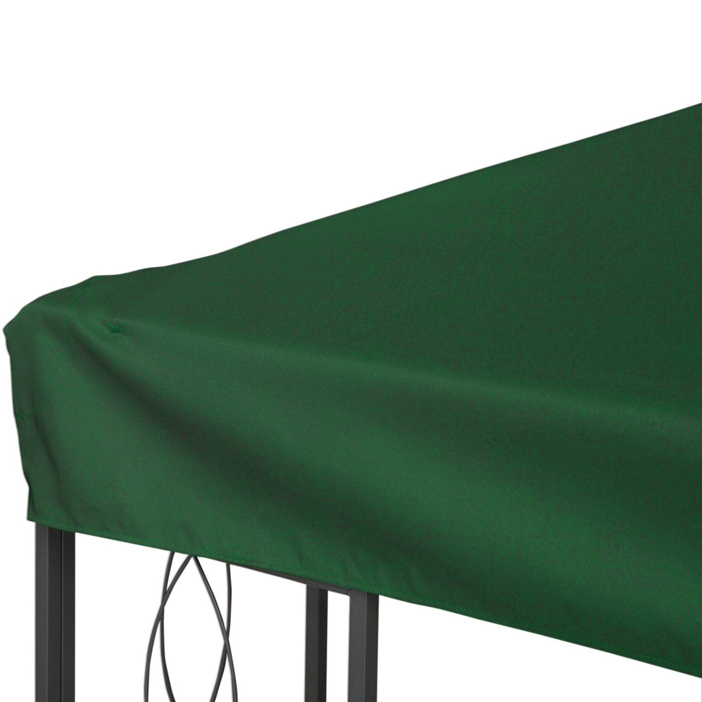 Outsunny Techo De Repuesto Para Cenador 4x3 M Con Techo Doble Anti-uv Verde_4