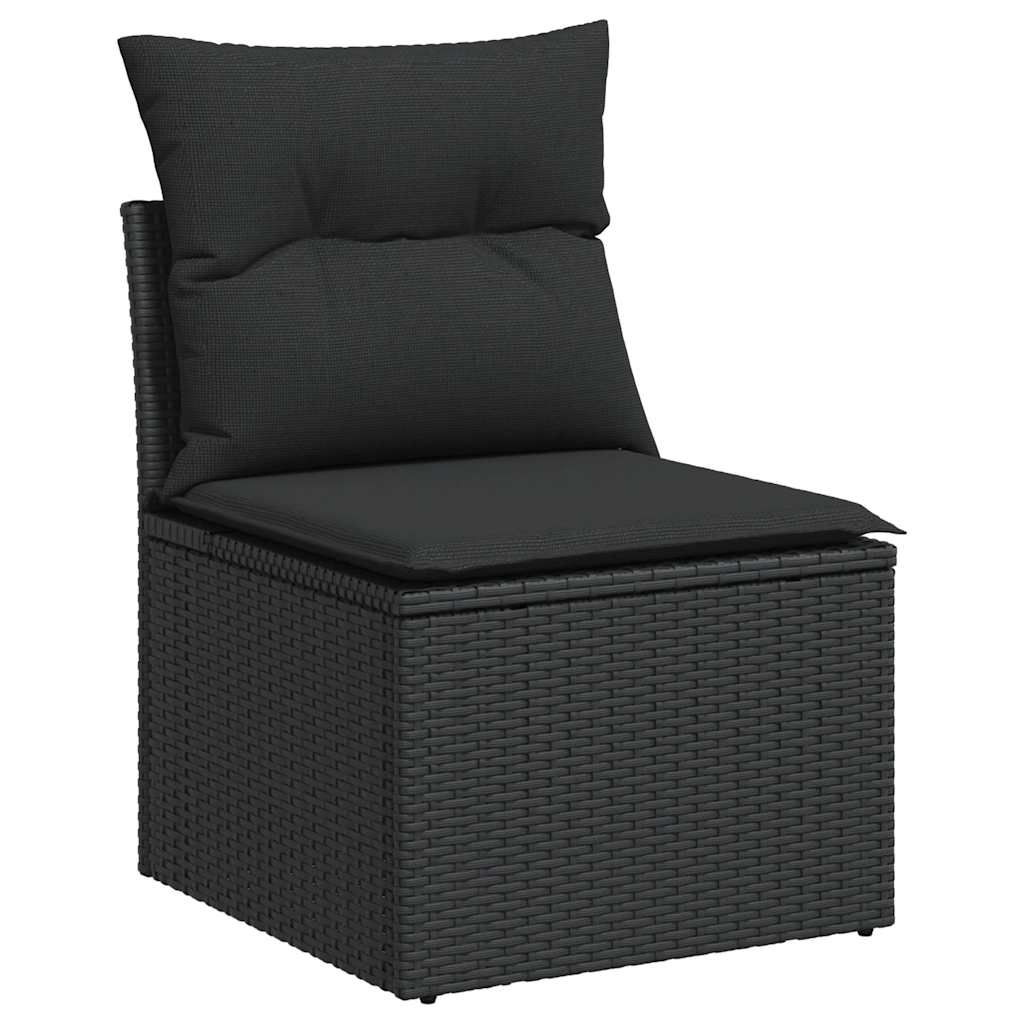 Set De Sofás De Jardín Y Cojines 8 Piezas Ratán Sintético Negro / Vetonek_2