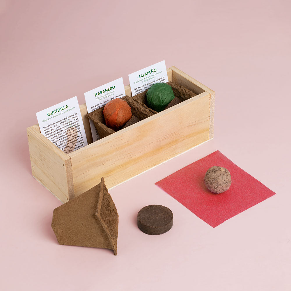 Kit Autocultivo Picantes Guindilla, Habanero y Jalapeño | Regalo Gourmet - Resetea_1