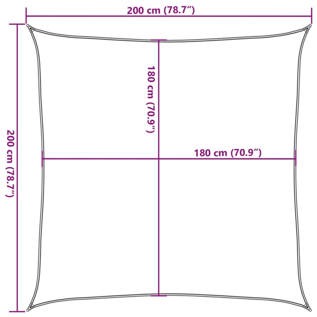 Vidaxl Toldo De Vela Hdpe Azul 160 G/m² 2x2 M_2