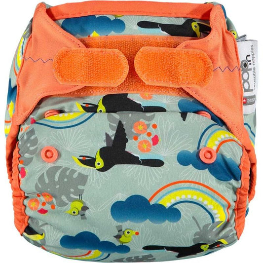 Fralda reutilizável em bambu com velcro Toucan Close Parent