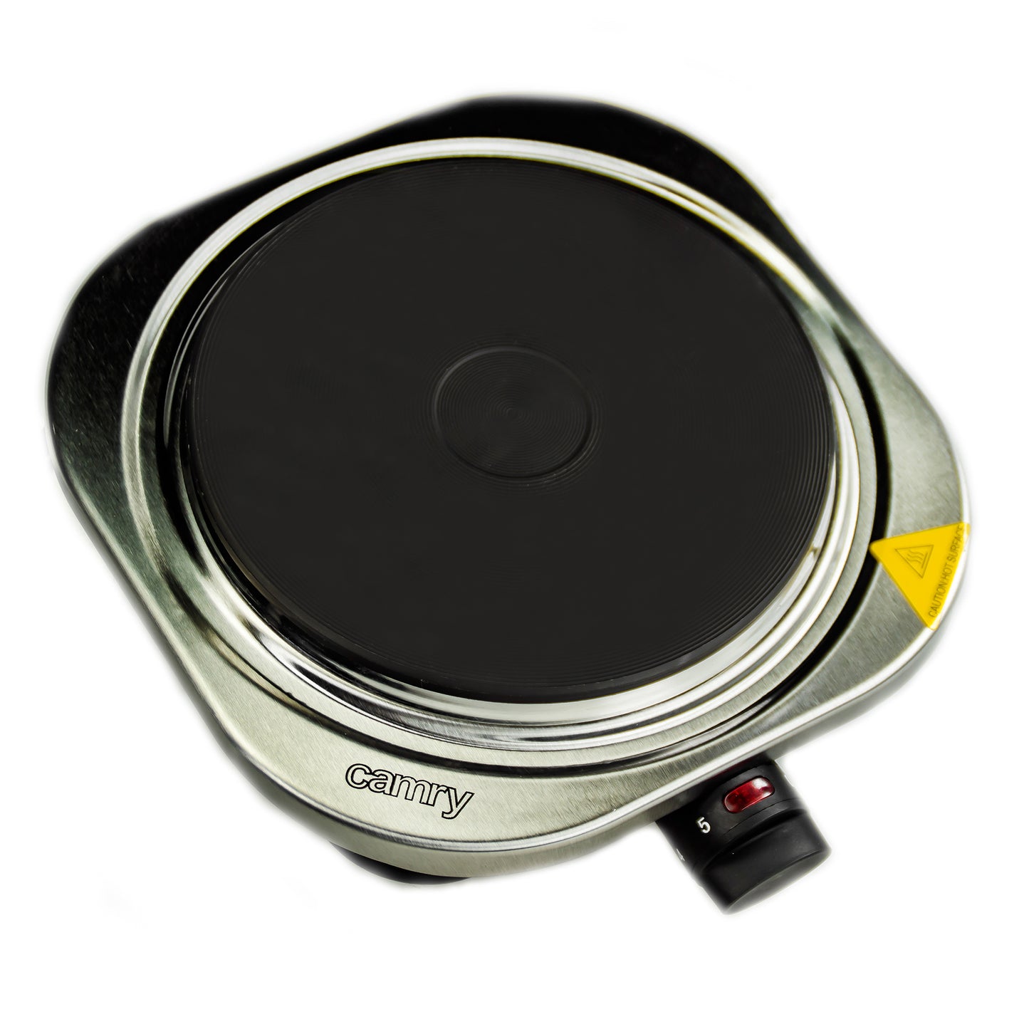 Hornillo Eléctrico, Zona Cocinado 18,5 Cm, Termostato Regulación Continua, Ideal Viaje, Camping Camry Cr6510 Plata_5