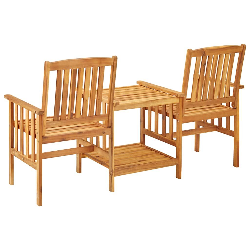 Vidaxl Sillas Y Mesita De Jardín Con Cojines Madera Maciza Acacia_3
