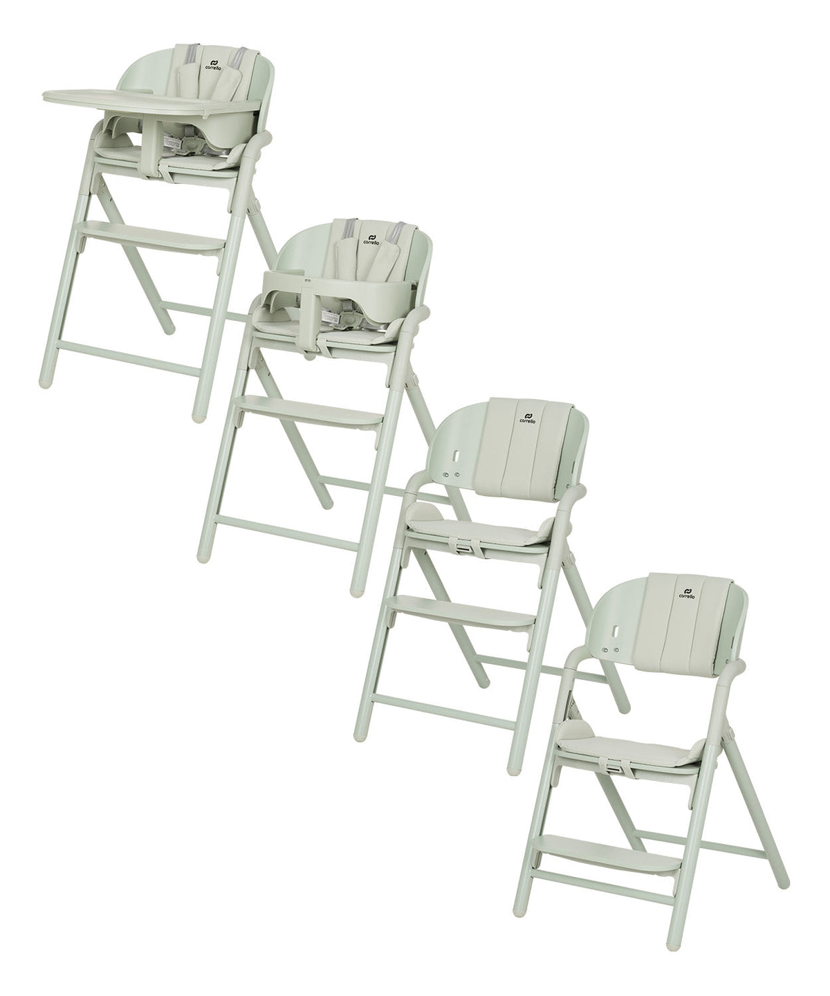Carrello Trona Evolutiva Para Bebé Tenero Elysium Green_1