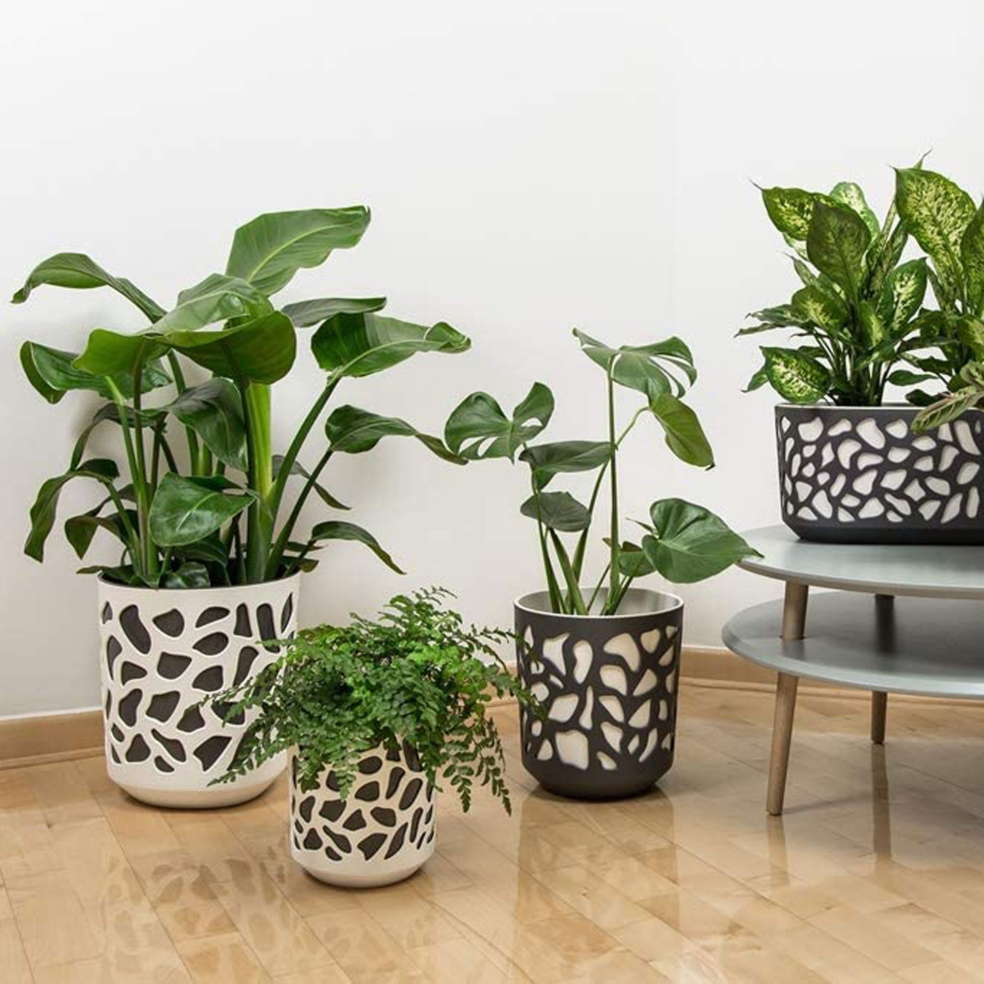 Maceta Duet 190 Crema Y Beige Claro_3