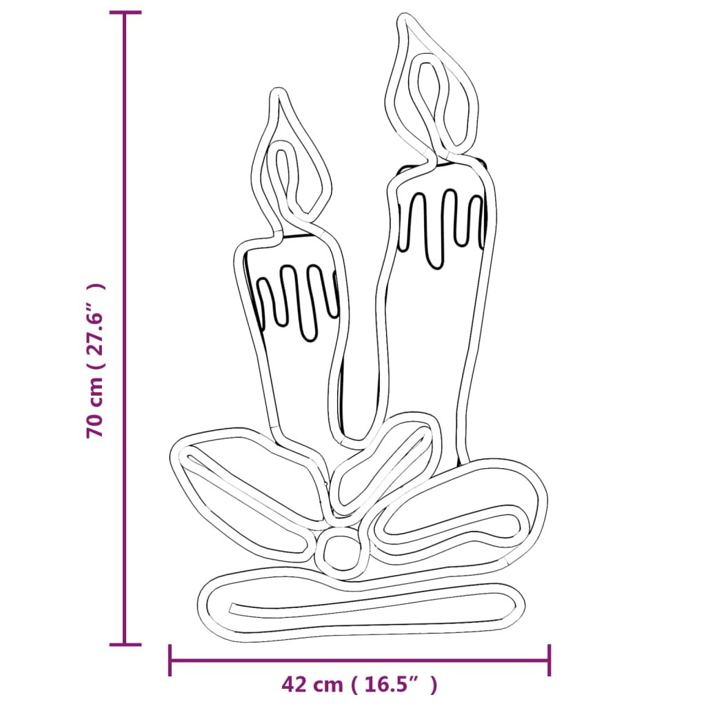 Vidaxl Figura De Velas De Navidad Con 144 Led 70x42 Cm_2