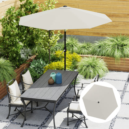 Outsunny Toldo De Recambio De Sombrilla De 3 M Con Ventilación Superior Crema_1