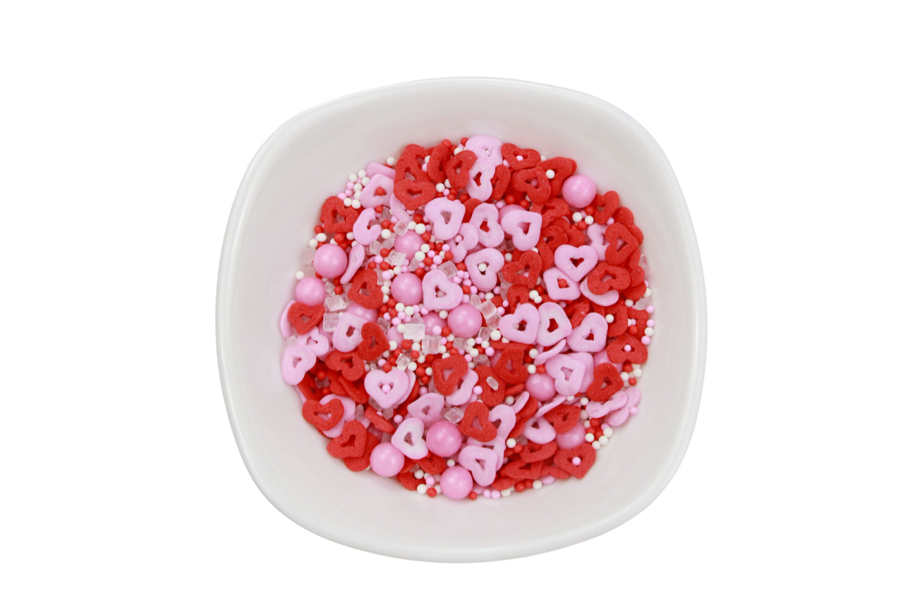 Mix Corazones, Bolitas Y Palitos Colores Pasteles Sprinkles 450g_0