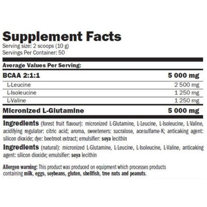 Glutamine + Bcaa 300 Gr Frutas_1