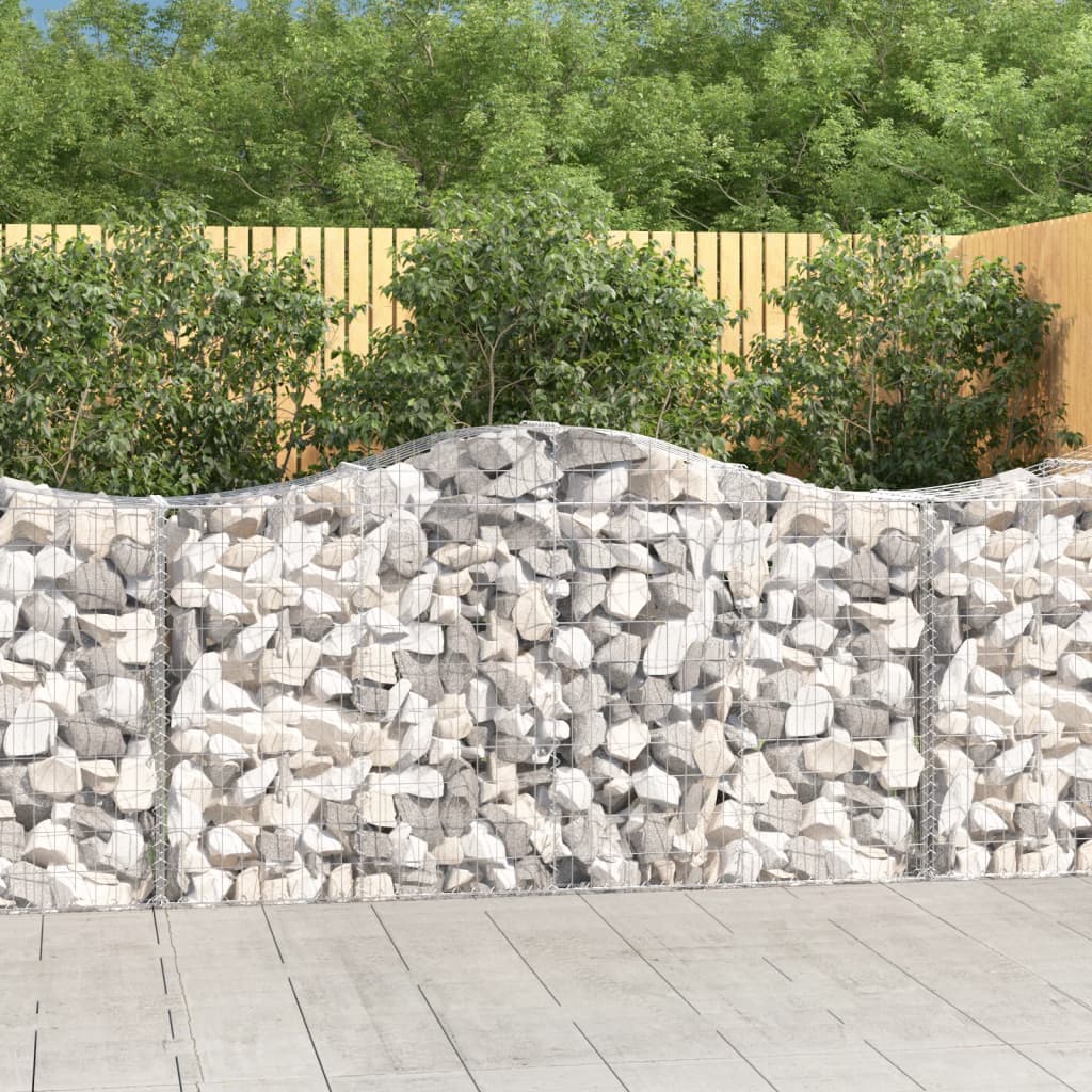 Cestas De Gaviones 14 Uds Forma De Arco Hierro 200x50x100/120cm_1