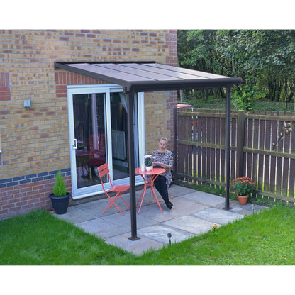 Pérgola anexa Sierra 224x224 cm cinzento 