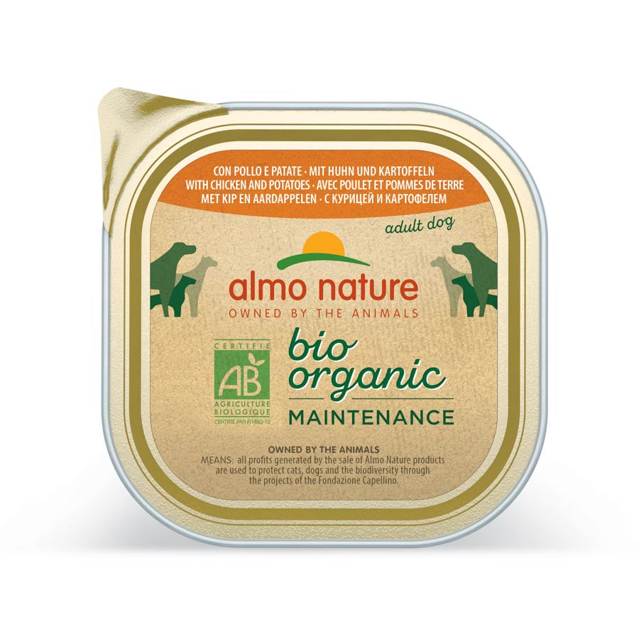 Almo Perro Tarrina Biorganic Pollo&patata_0
