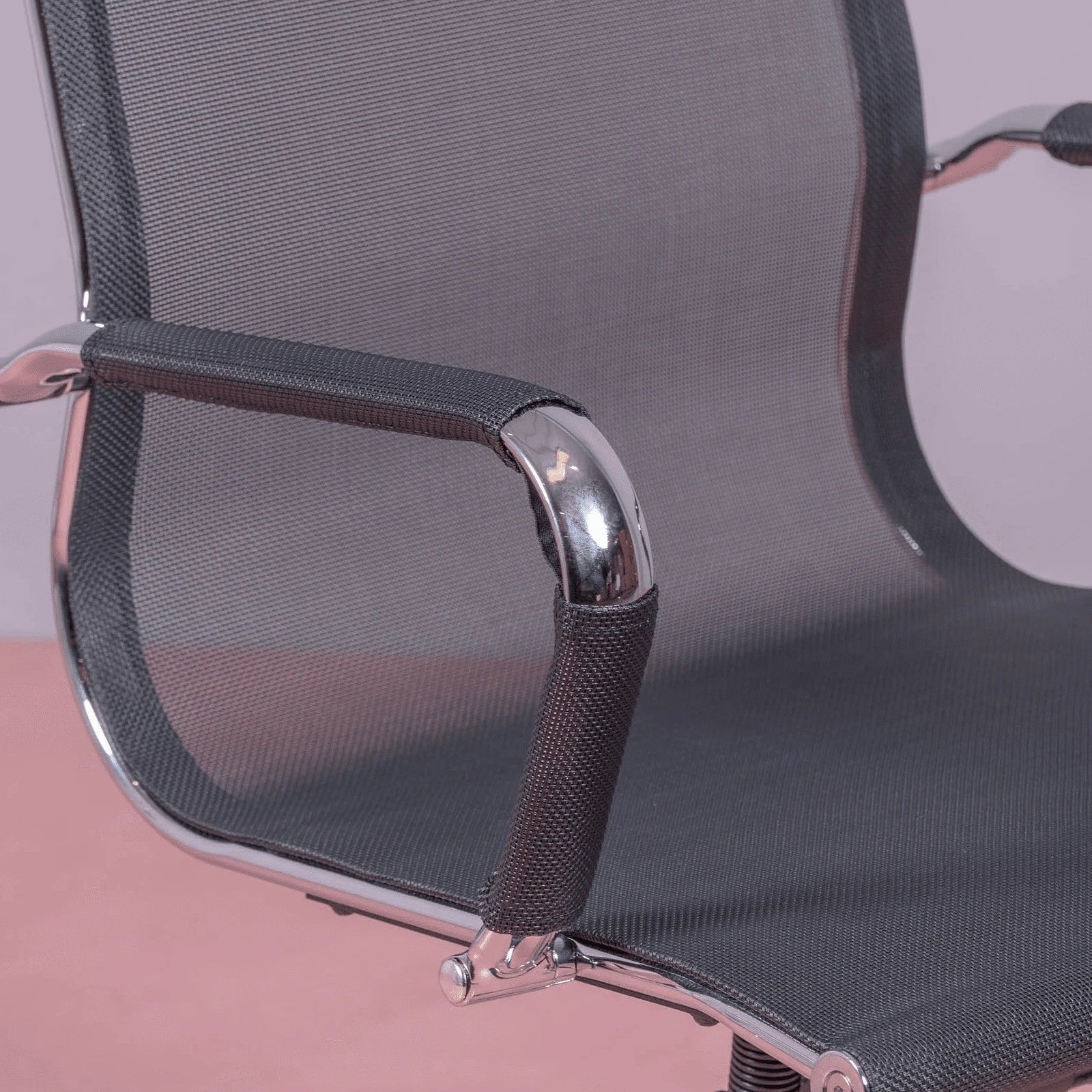 Silla De Oficina Con Respaldo Alto De Malla De Fibra Transpirable - Alu_2