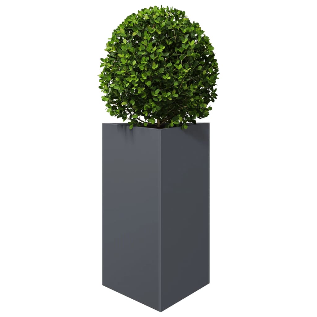 Jardineras 2 Uds Acero Gris Antracita 50x43x75 Cm_3