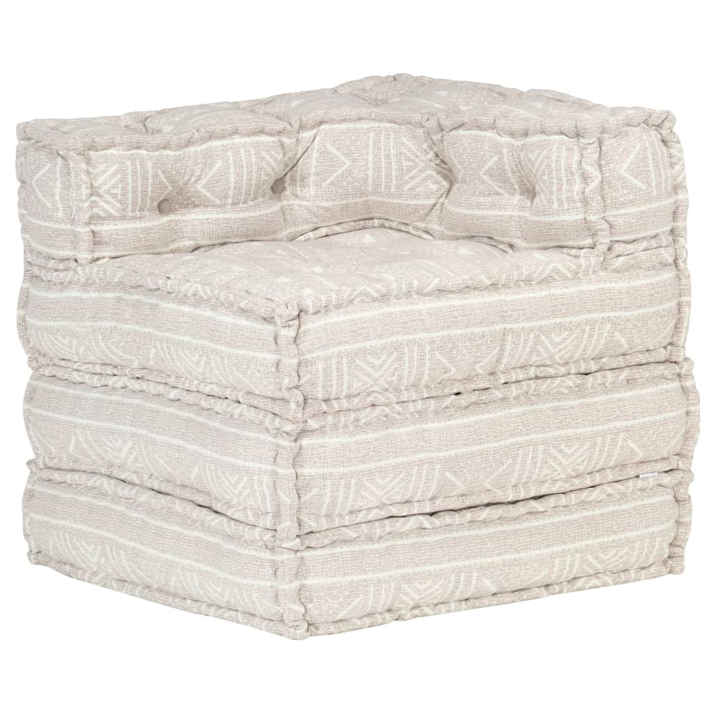 Vidaxl Puf Modular De Tela Beige_4
