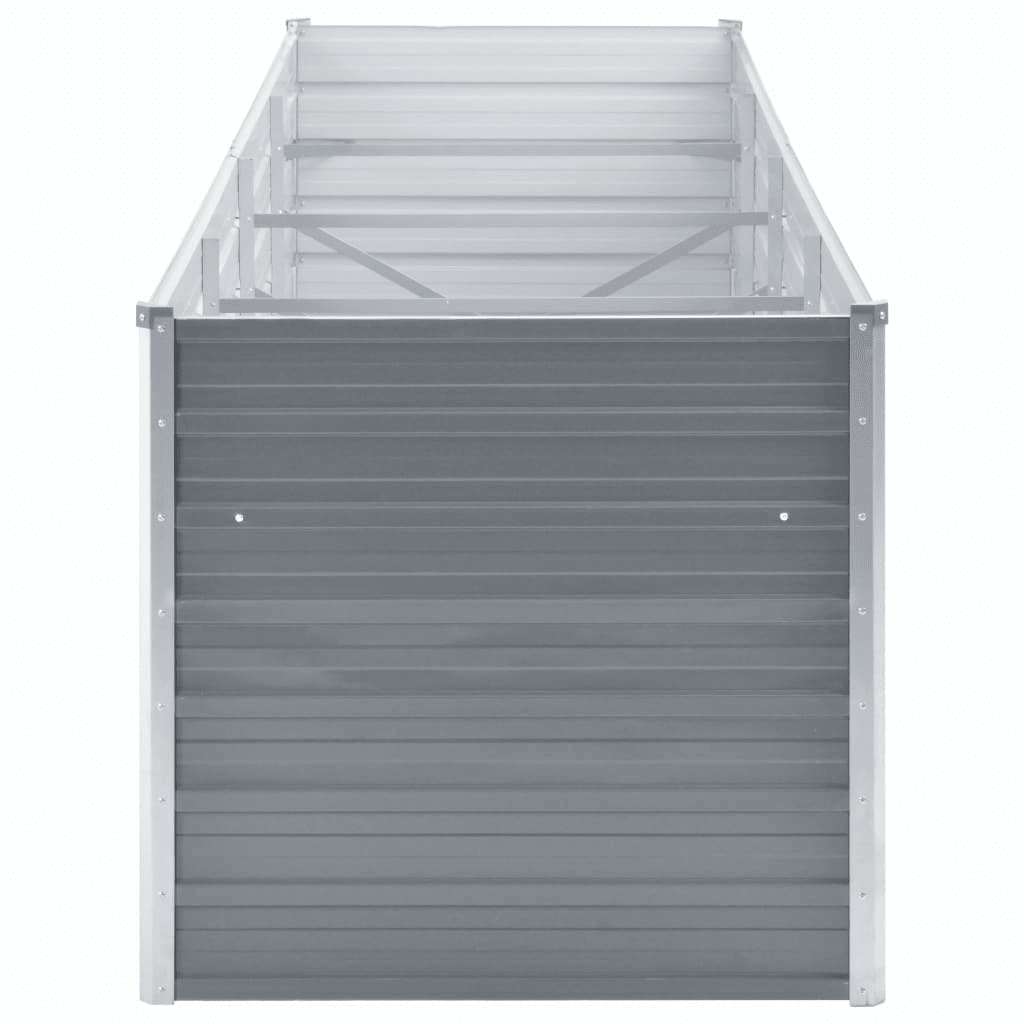 Arriate De Jardín De Acero Galvanizado Gris 320x80x77 Cm_3