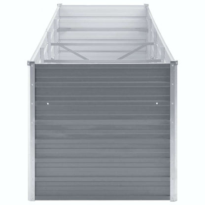Arriate De Jardín De Acero Galvanizado Gris 320x80x77 Cm_3