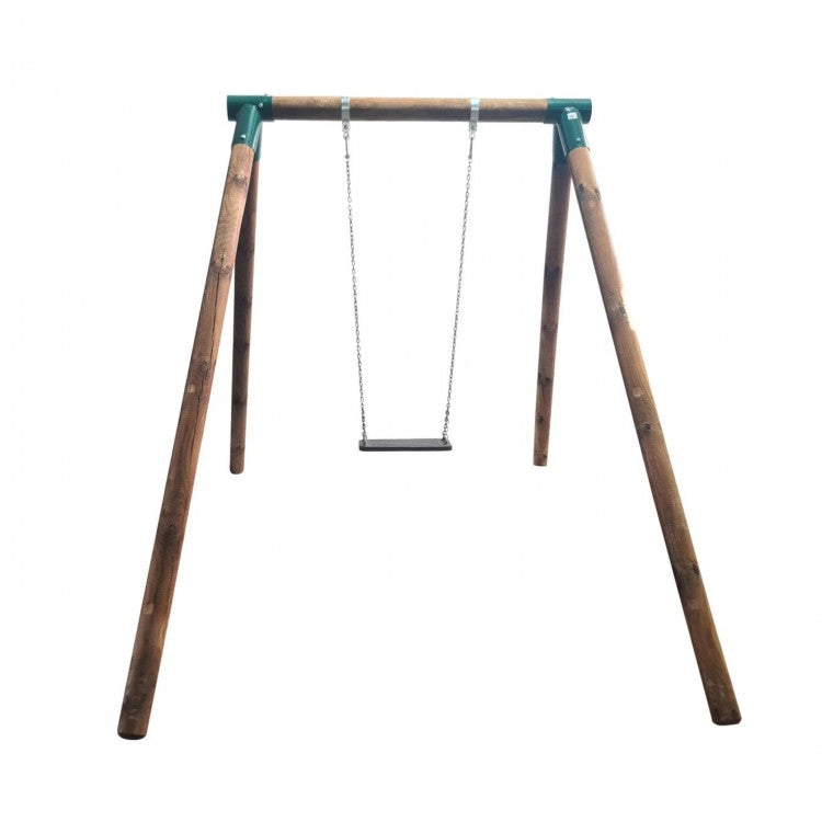 Columpio Individual De Madera Redonda Masgames Fuji Adultos Caucho Y Cadenas._0