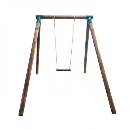 Columpio Individual De Madera Redonda Masgames Fuji Adultos Caucho Y Cadenas._0