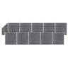 Conjunto De Cerca 10 Quadrados + 1 Wpc Oblíquo Cinza 1830x186 Cm / Vetonek