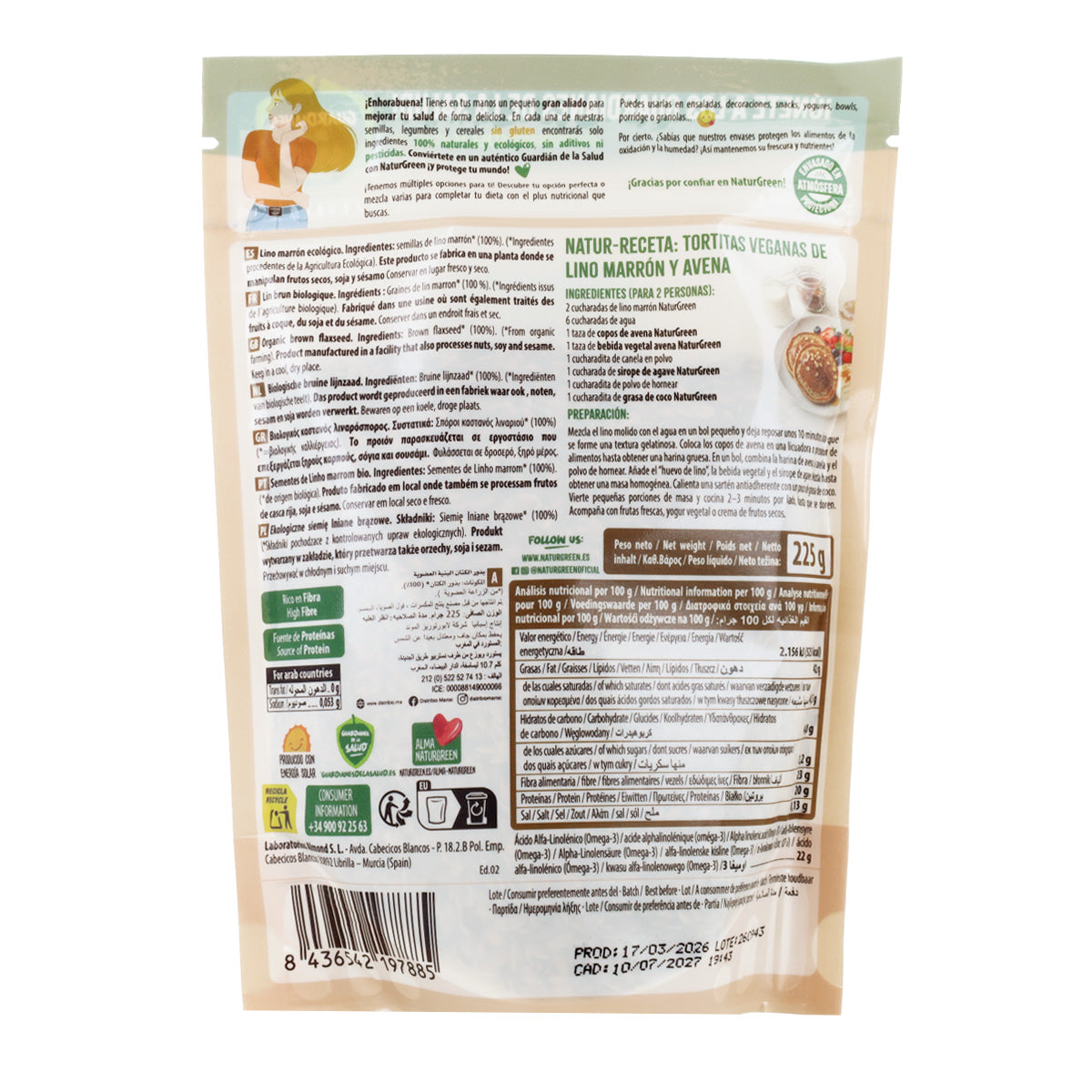 Lino Marrón Bio NaturGreen 225 g