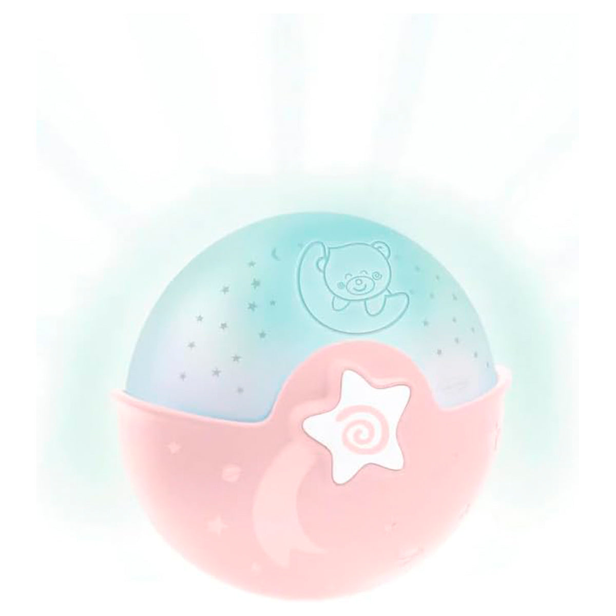 Infantino Luz Evolutiva Nocturna, Clip Para Cuna, Proyector De Estrella Y Luz De Mesa Con Melodías Y Sonidos, Rosa_0