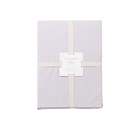 Sábana Bajera 150x200+30cm 100% Algodón Gris Claro Scalpers Home