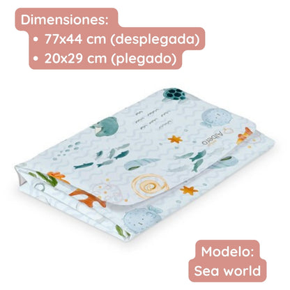 Cambiador Plegable De Viaje Plastificado Sea World_5